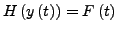 $\displaystyle H\left(y\left(t\right)\right)=F\left(t\right)$