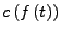 $\displaystyle c\left(f\left(t\right)\right)$
