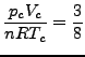 $\displaystyle \frac{p_{c}V_{c}}{nRT_{c}}=\frac{3}{8}$
