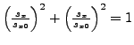 $ \left(\frac{s_{x}}{s_{x0}}\right)^{2}+\left(\frac{s_{x}}{s_{x0}}\right)^{2}=1$