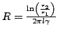 $ R=\frac{\ln\left(\frac{r_{2}}{r_{1}}\right)}{2\pi l\gamma}$