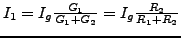 $ I_{1}=I_{g}\frac{G_{1}}{G_{1}+G_{2}}=I_{g}\frac{R_{2}}{R_{1}+R_{2}}$